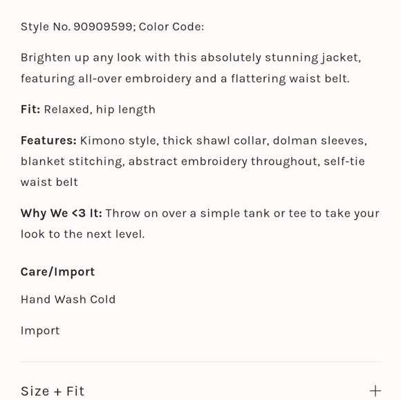 Free People Nori embroidered jacket NWT - Picture 7 of 8